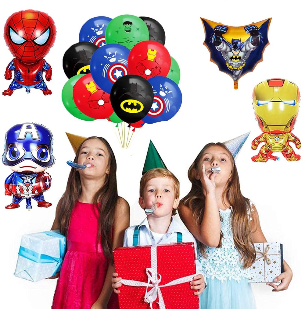 Superhero Birthday Party Decorations Birthday Party Decorations Happy Birthday Banner Super hero Foil Balloons for Kid's Superhero Themem Party Decor Supplies - Image 6