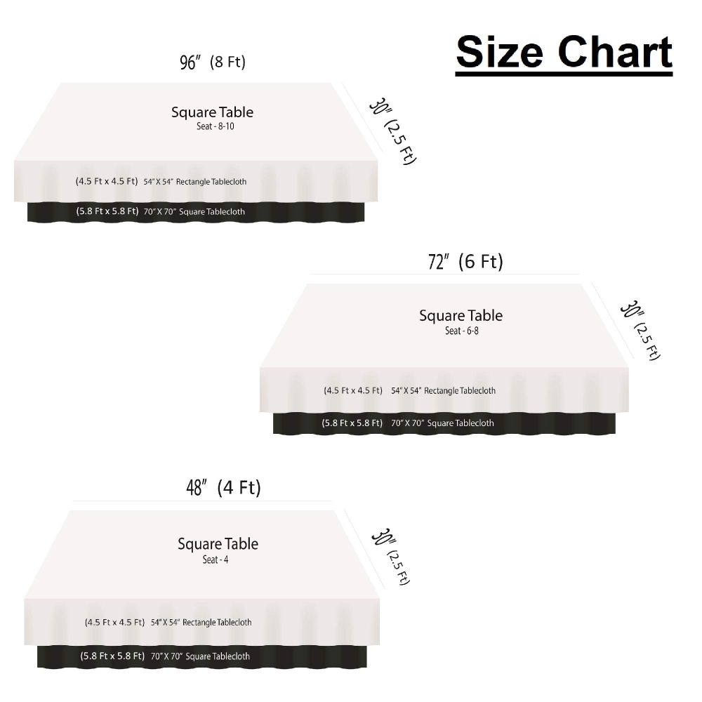 WedDecor White Square Tablecloth 90 x 90 inch Polyester Linen Fabric Table Cover Washable for Indoor Outdoor Dinner, Kitchen Dining, Weddings, Birthday, Anniversary Party Events, Pack of 1 - Image 5