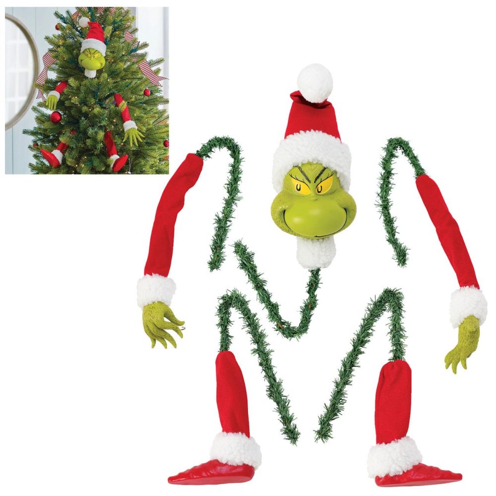 Christmas Tree Decorations Gifts - Christmas Tree Topper, Elf Head/Arm/Leg for Christmas Tree Stole Elf Stuffed Leg Stuck Tree Topper Garland Ornaments