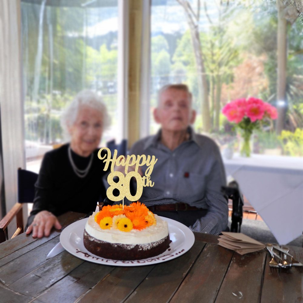3Pcs Happy 80th Cake Topper Gold Glitter Number 80 Eighty Birthday Cake Pick Decorations for Cheers to 80 Years Old 80th Birthday Wedding Anniversary Party Supplies - Image 4