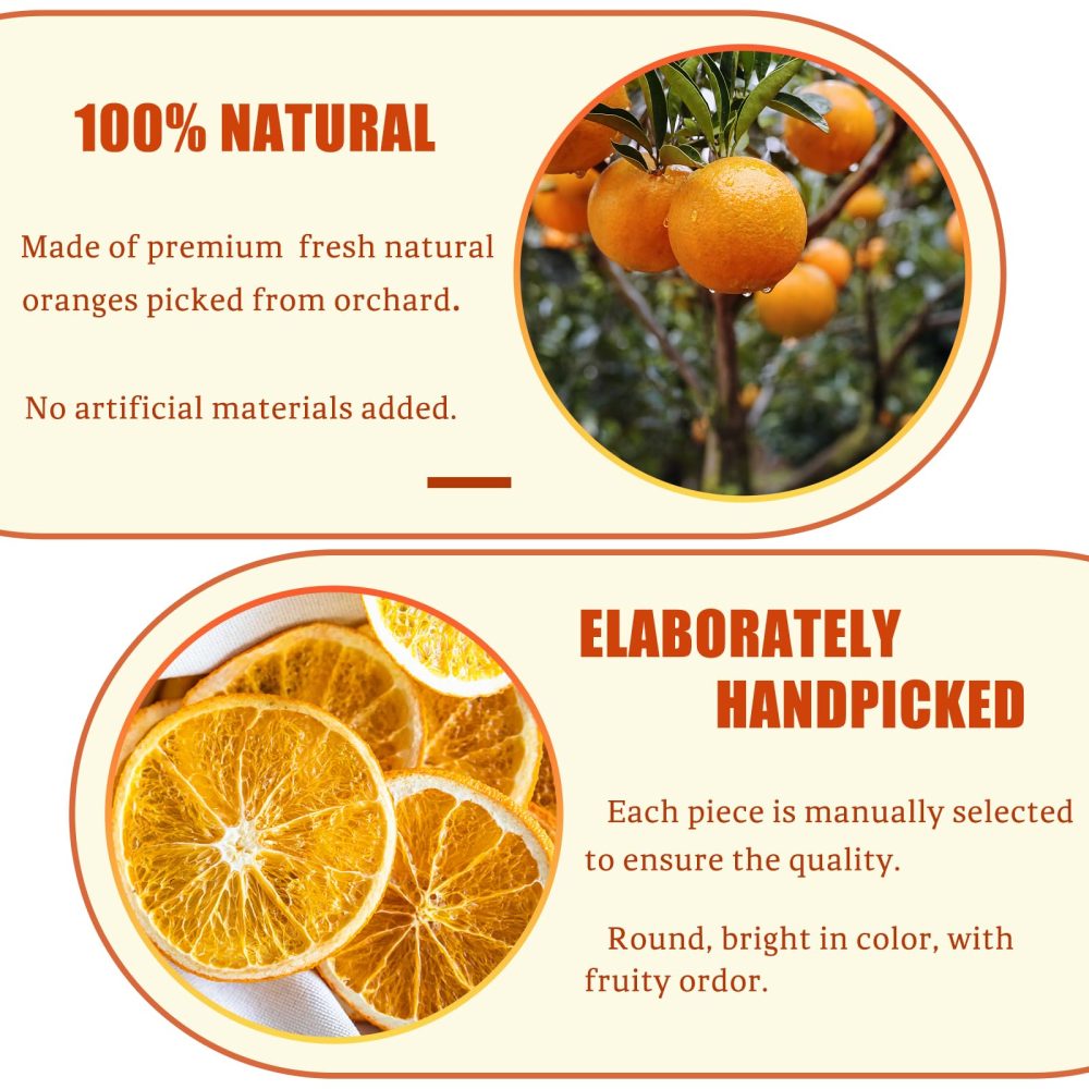50 Pcs Dried Orange Slices, with 50Pcs Hemp Rope, Christmas Wreath Making Supplies for X-mas Tree Decoration, DIY Crafts, Present Wrapping - Image 6