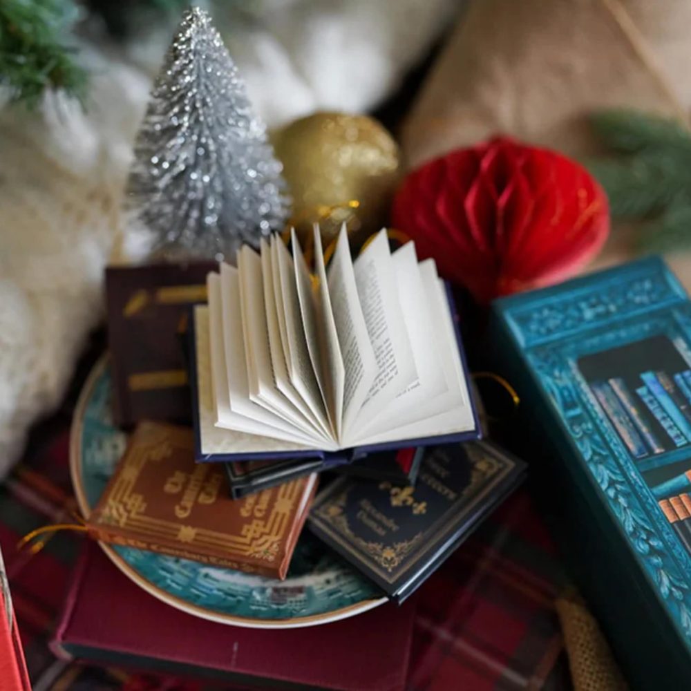 Mini Book Ornament Advent Calendar 2024 Christmas Advent Calendar with 24 Book Gift Mini Literature Book Hanging Ornaments for Book Lovers (A) - Image 5