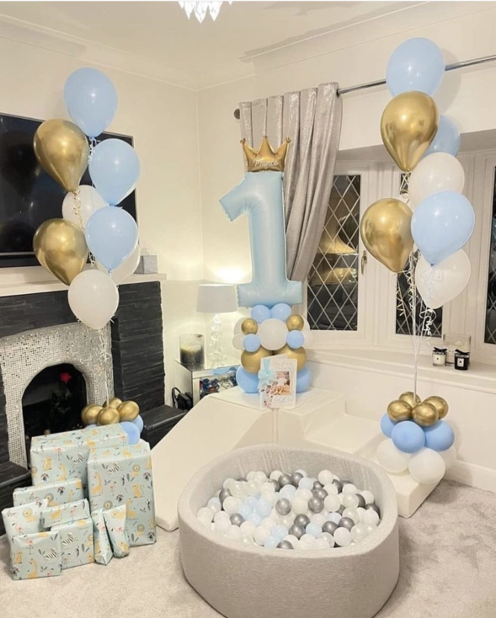Jwssor 1st Birthday Decoration,Blue Theme Party Decoration,Number One Balloon,First Birthday Decoration,32pcs Birthday Set - Image 5