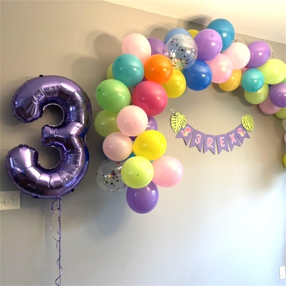 Purple Number 30 Balloons, 40 Inch Purple Mylar Foil Number 3 & 0 Balloons for Women, Self Inflating 30th Birthday Balloons for 30 Year Old Anniversary Birthday Party Decorations Supplies - Image 3