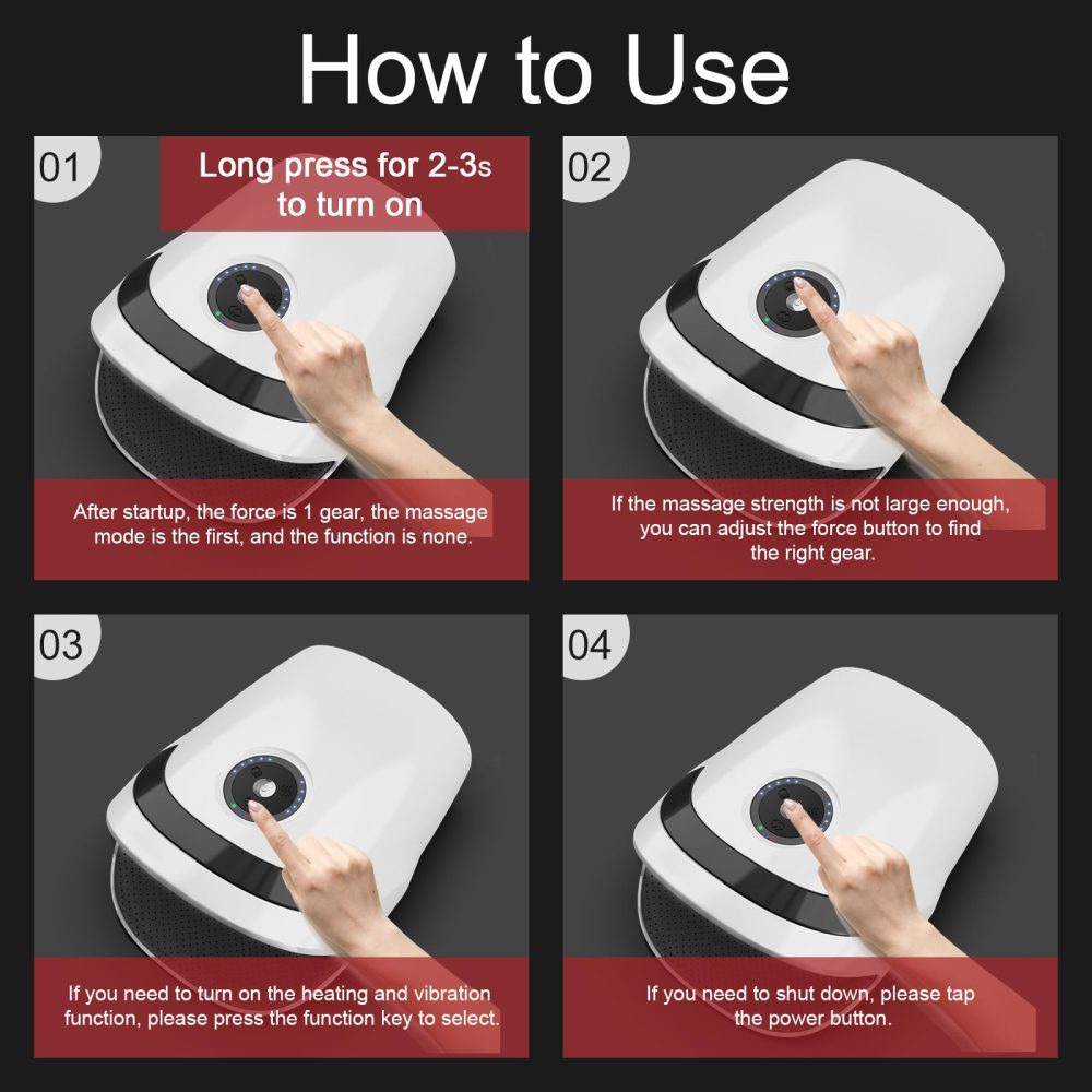 Birthday Gifts for Women-Hand Massager with Compression & Heating -Grandma Christmas Gifts for Women Her,Gifts for Her/Him/Boyfriend/Mom,Mens Gifts(White) - Image 8