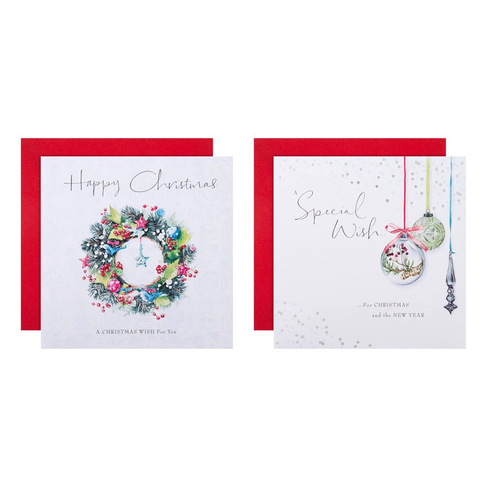 Hallmark Multipack Christmas Cards, Charity Cards, Pack of 16 in 2 Lucy Cromwell Classic Designs