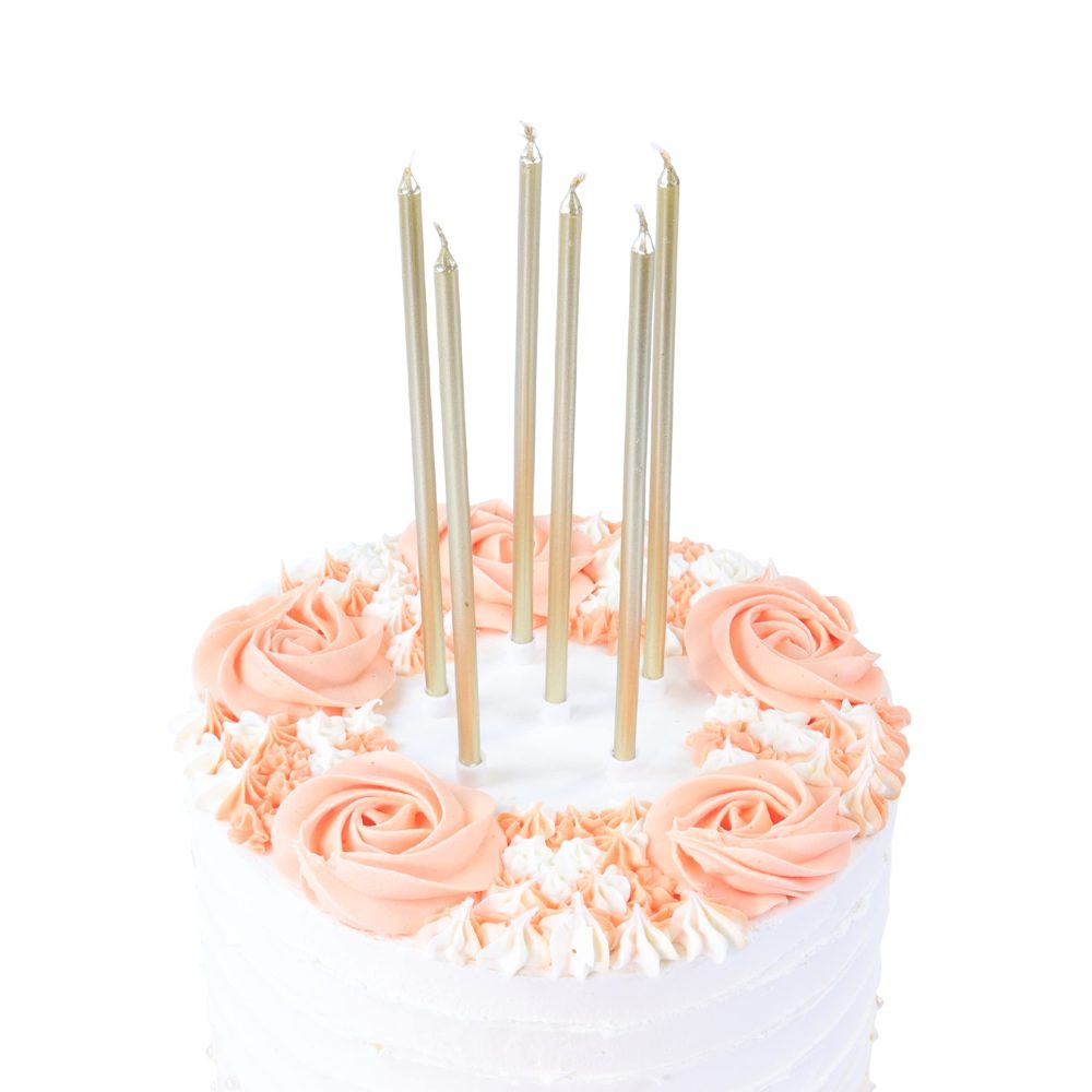 PME CA095 Gold Extra Tall Candles 7in 16pk, Wax - Image 2