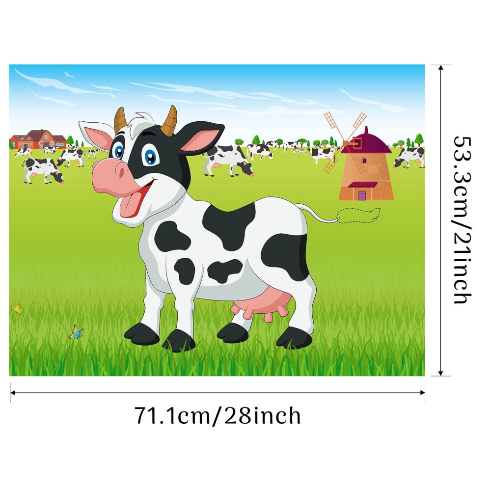 Morcheiong Pin The Tail on The Cow Party Game with 48 Tails for Farm Party Decorations Kids Birthday Party Favors Western Party Supplies - Image 7