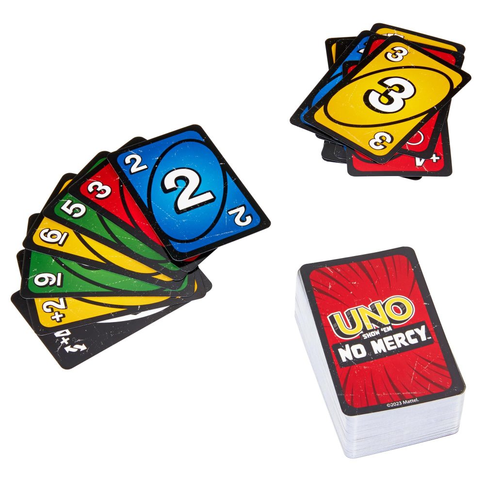 Mattel Games UNO Show ?em No Mercy Card Game for Kids, Adults & Family Parties and Travel With Extra Cards, Special Rules and Tougher Penalties., HWV18 - Image 2