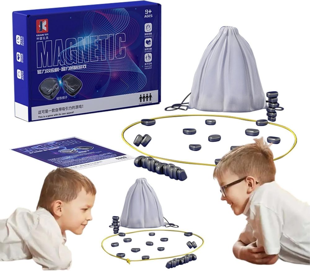 Magnetic Chess Set | Battle Chess with Magnetic Effect,Educational Chess Game Checkers Game, Portable Chess Board Party Supplies for Family Gathering and Travel Gomice - Image 5