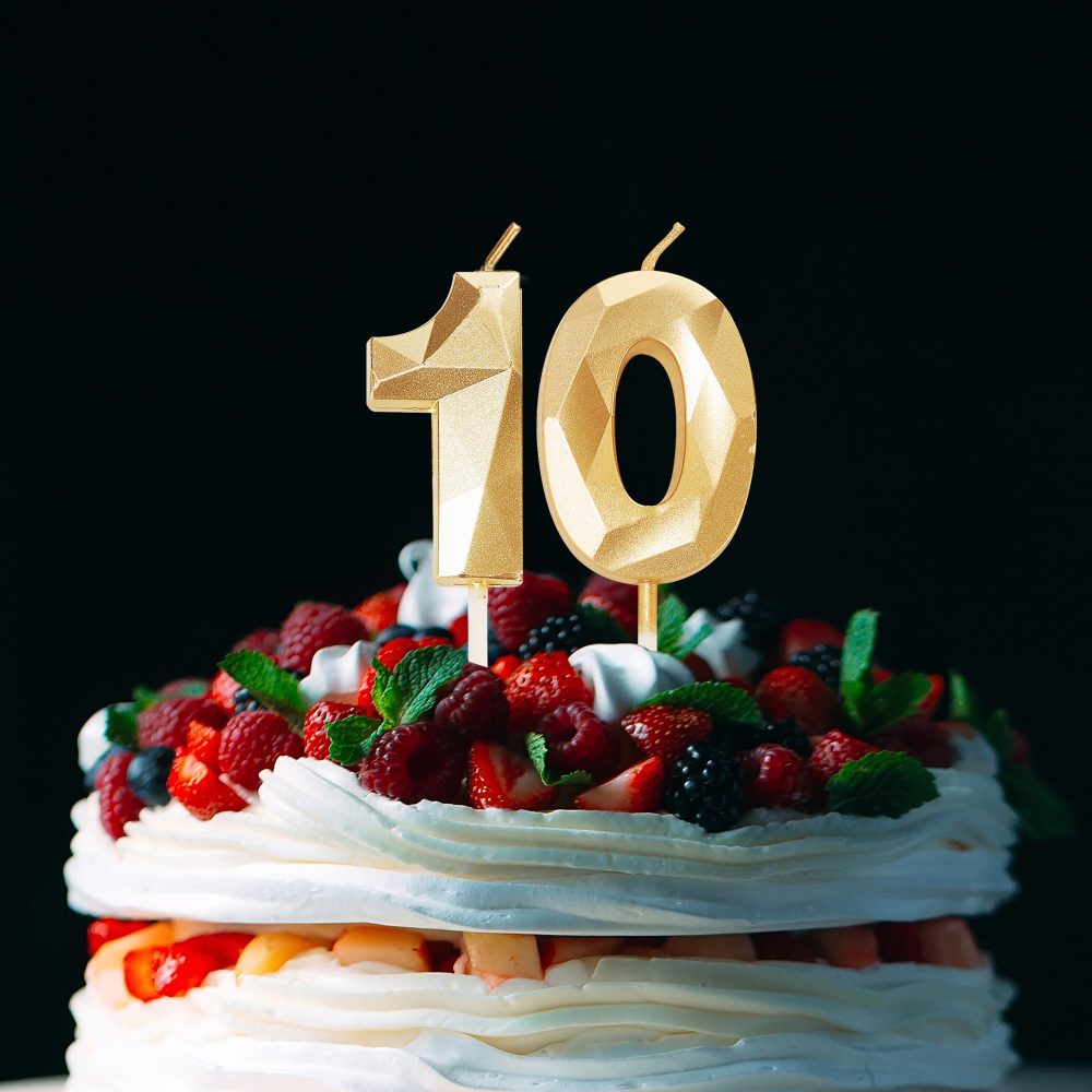 Gold 12th Birthday Candles Number 12 Candles for Birthday Cake, 12th Candles Gold 12 Birthday Candles for Cake, 12th Birthday Cake Toppers Cake Decorations for 12 Year Old Girls Boys - Image 5