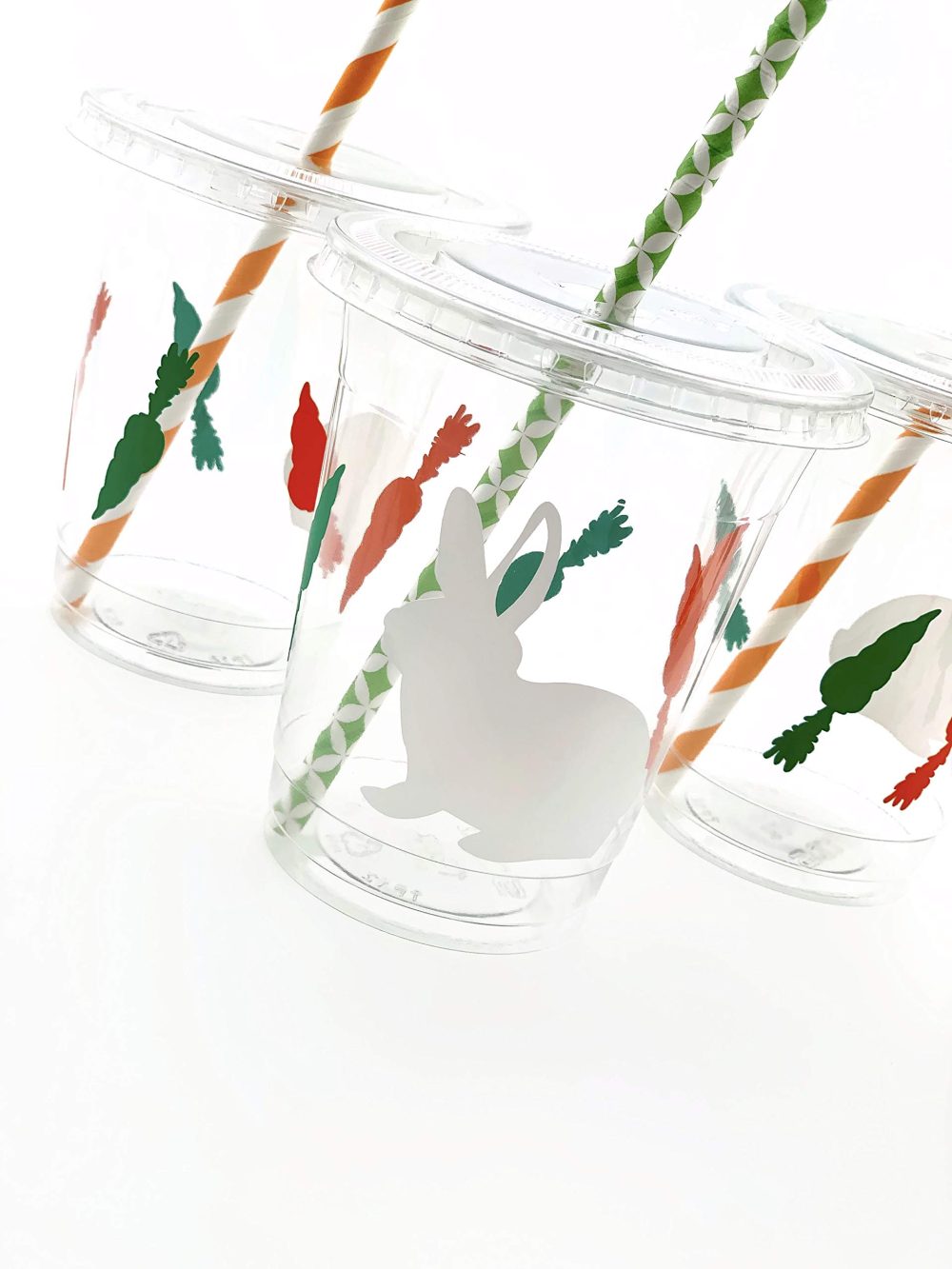 Bunny Rabbit Cups - 12 Set Garden Spring Baby Shower Birthday Party Supplies - Image 2