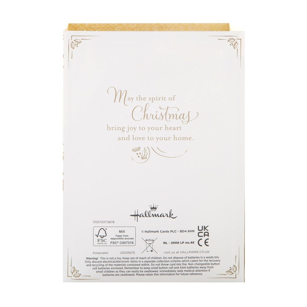 Hallmark Paper Wonder Christmas Card, 3D and Pop-Up, Musical, Spirit of Christmas Light Up & Music Design - Image 4
