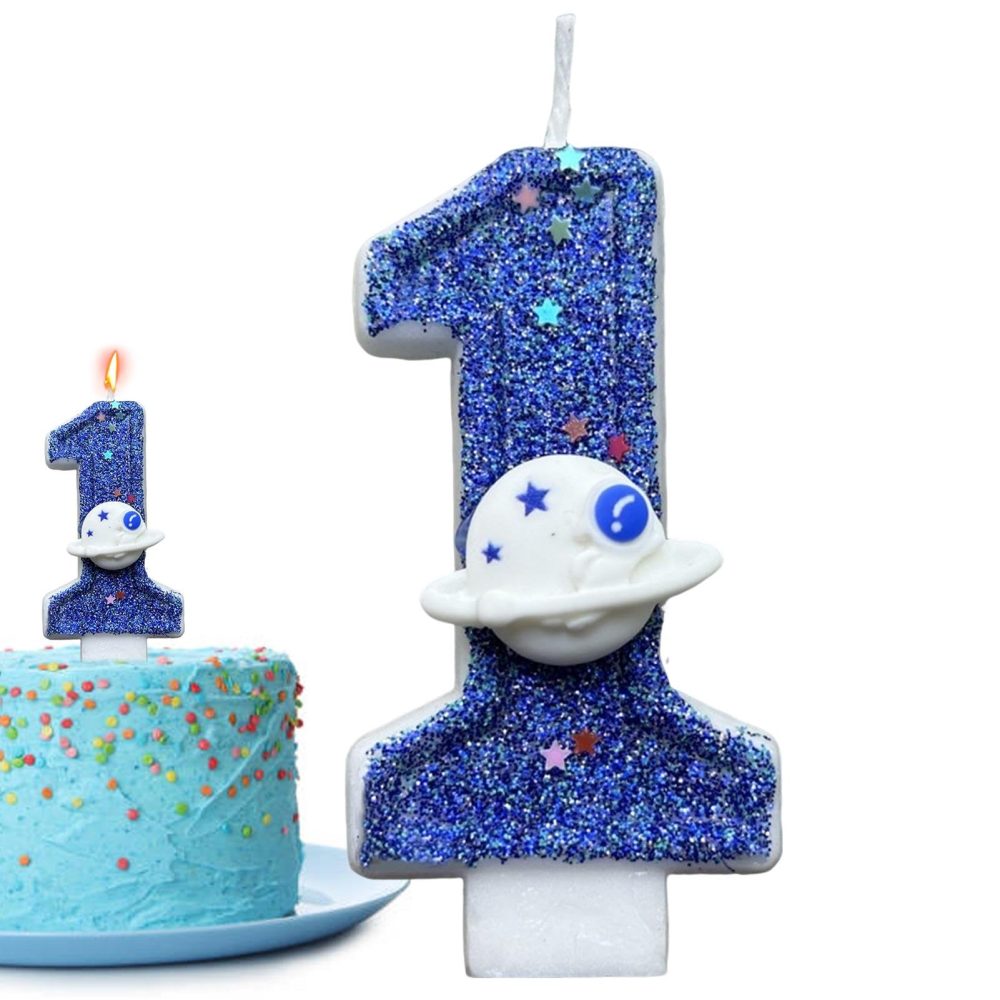 Birthday Candles for Cake - Space Theme Birthday Cake Number Candles | Party Supplies Cake Decoration, Novelty Cake Topper Decorative Candles for Friends Family - Image 2