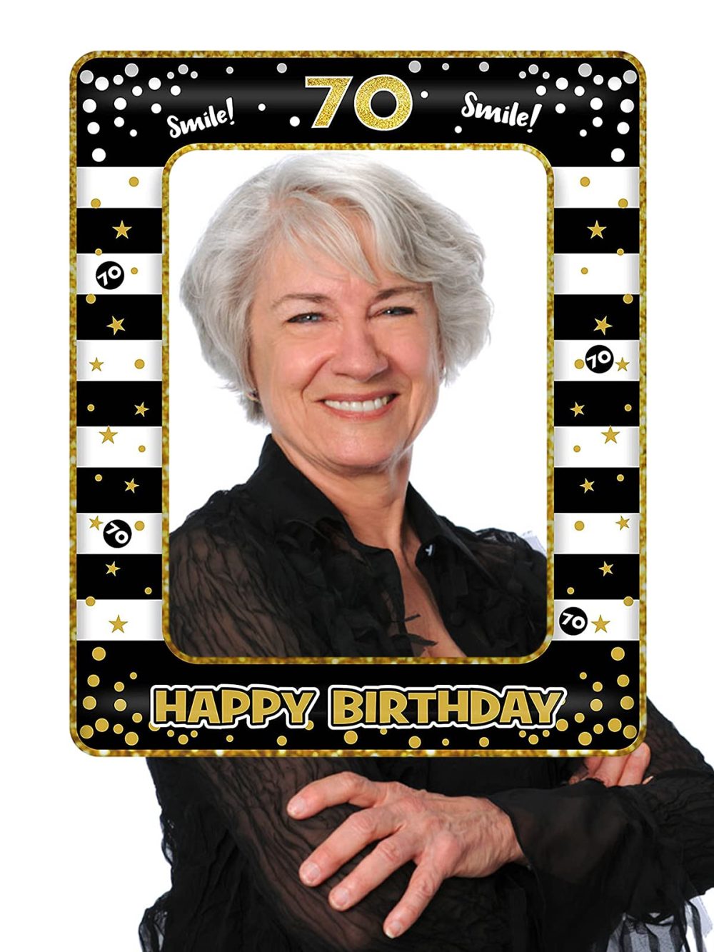 70th Birthday Photo Booth Props,Black Gold Inflatable Selfie Frame Picture Frame,Giant Inflatable Party Photo Booth Frame for 70th Birthday Party Decorations Supplies Men Women Favor Gift - Image 5