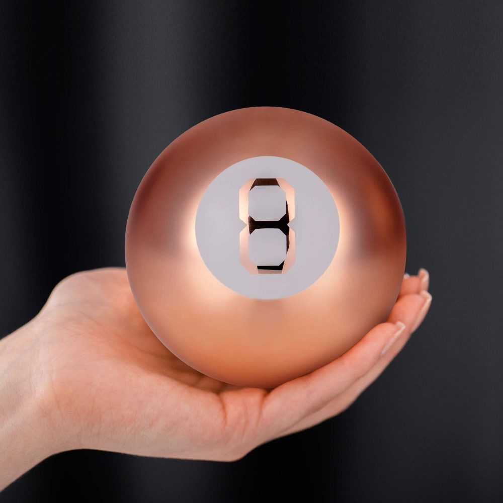 WICKED GIZMOS Magic 8 Ball – Classic Retro Novelty Mystic Gadget Answers Questions about Romance, Friendship, School, Work - Fun Gift Features More Than 15 Answers and Predictions (Rose Gold) - Image 2