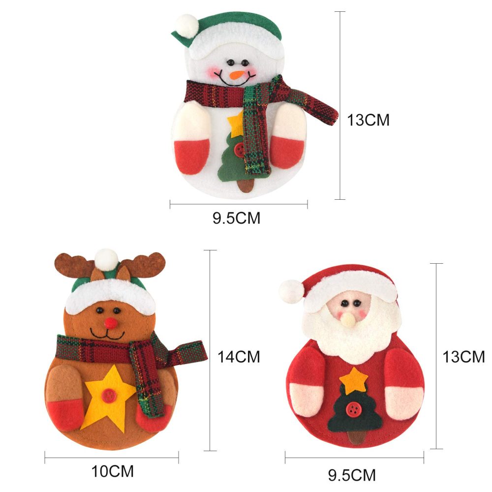 TUPARKA 9pcs Christmas Cutlery Holder Kitchen Knife Fork Cute Decoration Xmas Holiday Party Dinner Decoration 3 Styles - Image 6