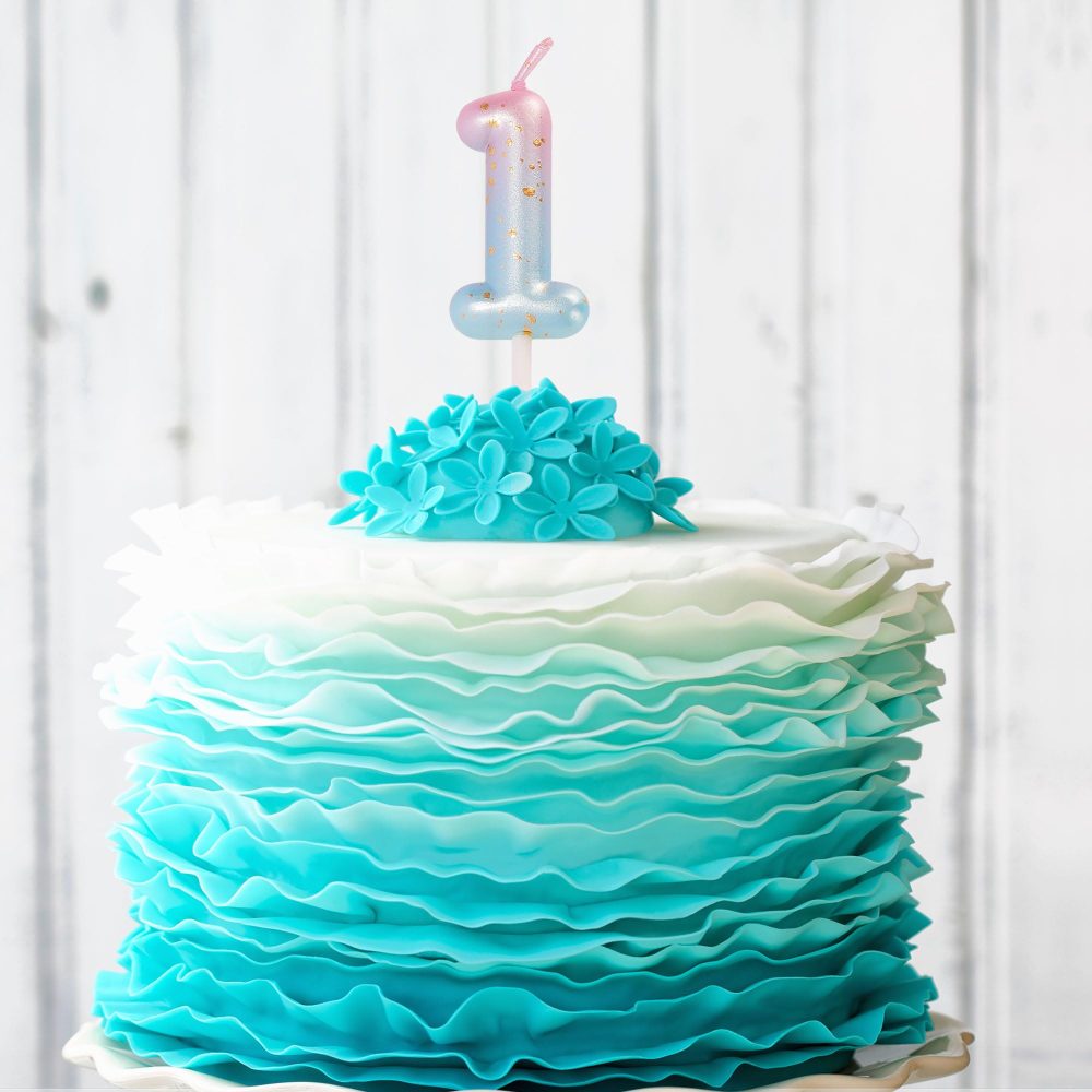 Pink Blue 3 Candle 3rd Birthday Candles for Cake, Cute Number Candle 3 Happy Birthday Candles 3rd Birthday Cake Candles Cake Topper for Girls Birthday Wedding Anniversary Cake Decorations - Image 4