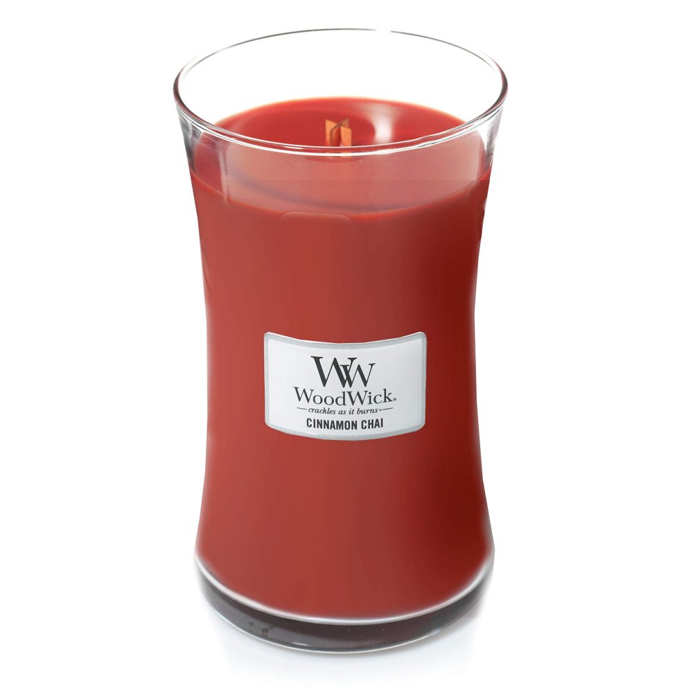 WoodWick Scented Candle with Crackling Wick, Cinnamon Chai Large Hourglass Candle, Long Burning Candles: Up to 130 Hours, Perfect Christmas Gifts for Women - Image 3