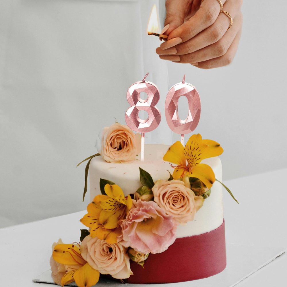 Rose Gold 18th Birthday Candles Number 18 Candles for Birthday Cake, 18th Candles Rose Gold 18 Birthday Candles for Cake, 18th Birthday Cake Toppers Cake Decorations for 18 Year Old Girls Her - Image 4