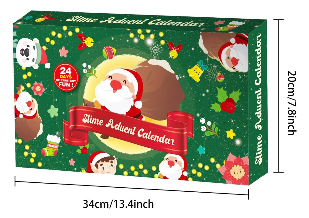 Slime Advent Calendar 2024 - Christmas Countdown Calendars 24 Days of Surprises with Different Texture Slime and Toys Kit Funny Gifts for Toddler Kids Teens Girls Boys 4 5 6 7 8 9 10 11 12 Year Old - Image 2