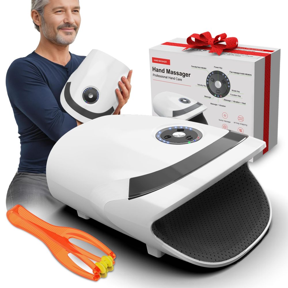 Birthday Gifts for Women-Hand Massager with Compression & Heating -Grandma Christmas Gifts for Women Her,Gifts for Her/Him/Boyfriend/Mom,Mens Gifts(White) - Image 2
