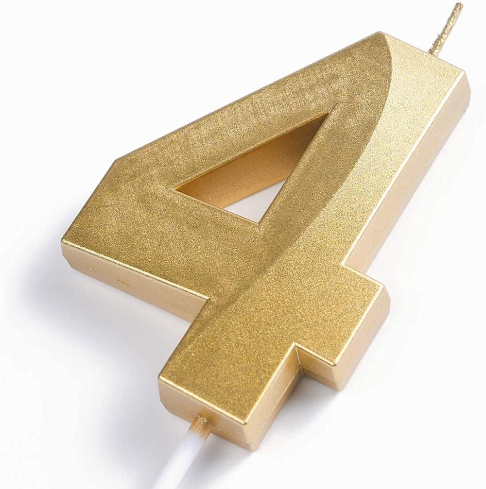 Birthday Number Candles 3D Shape Birthday Cake Candles Gold Glitter Birthday Candles Decorative Decoration for Birthday Anniversary Wedding Party Graduation Party - Image 8