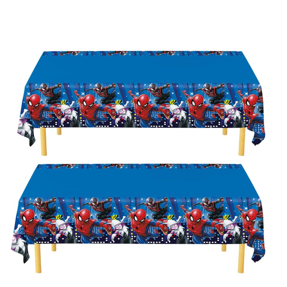 2pcs Superhero Spiderman Table Cloth Tablecover,108*180cm Plastic Marvel Avengers Super Hero Spider-man Party Tablecloths for Kids Boys Birthday Superhero Spiderman Themed Party Decorations Supplies