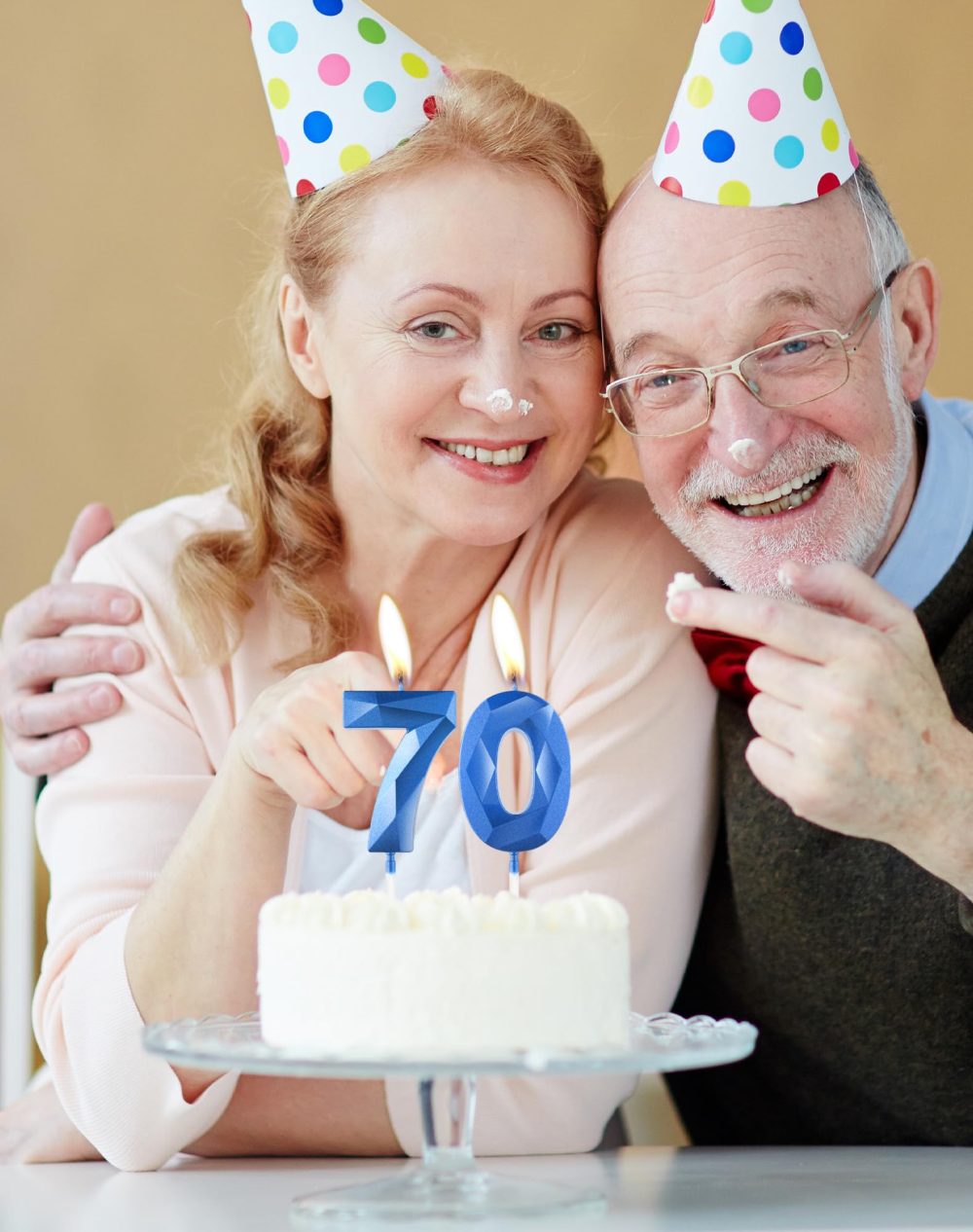 Royal Blue 70th Birthday Candles, 3D Blue Number 70 Candle for Cake, Women Men 70th Birthday Decorations, Blue Cake Decorations, Blue Candle Cake Topper for Birthday Party Wedding Anniversary Supplie - Image 2