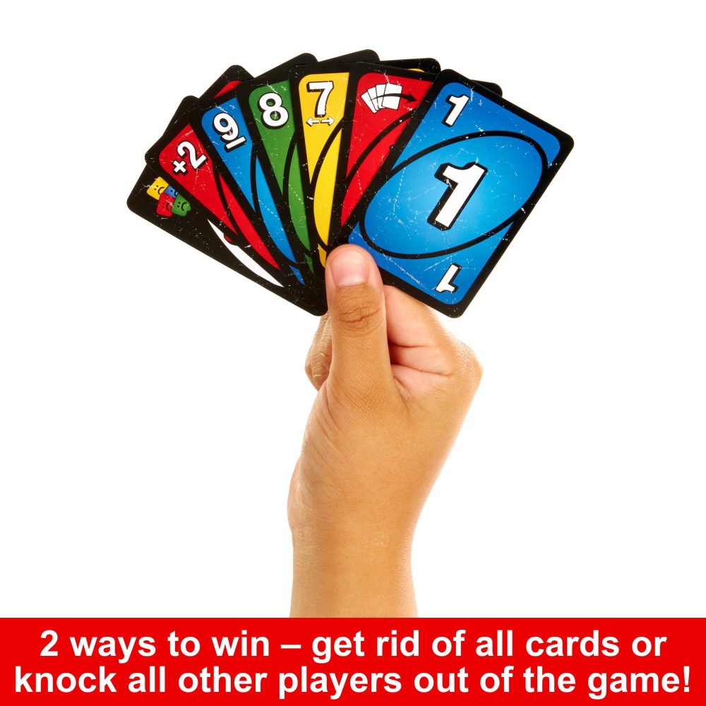 Mattel Games UNO Show ?em No Mercy Card Game for Kids, Adults & Family Parties and Travel With Extra Cards, Special Rules and Tougher Penalties., HWV18 - Image 3