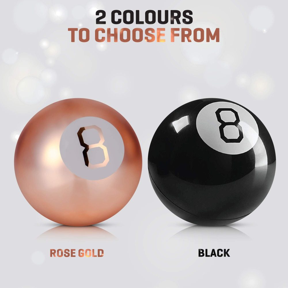WICKED GIZMOS Magic 8 Ball – Classic Retro Novelty Mystic Gadget Answers Questions about Romance, Friendship, School, Work - Fun Gift Features More Than 15 Answers and Predictions (Rose Gold) - Image 3