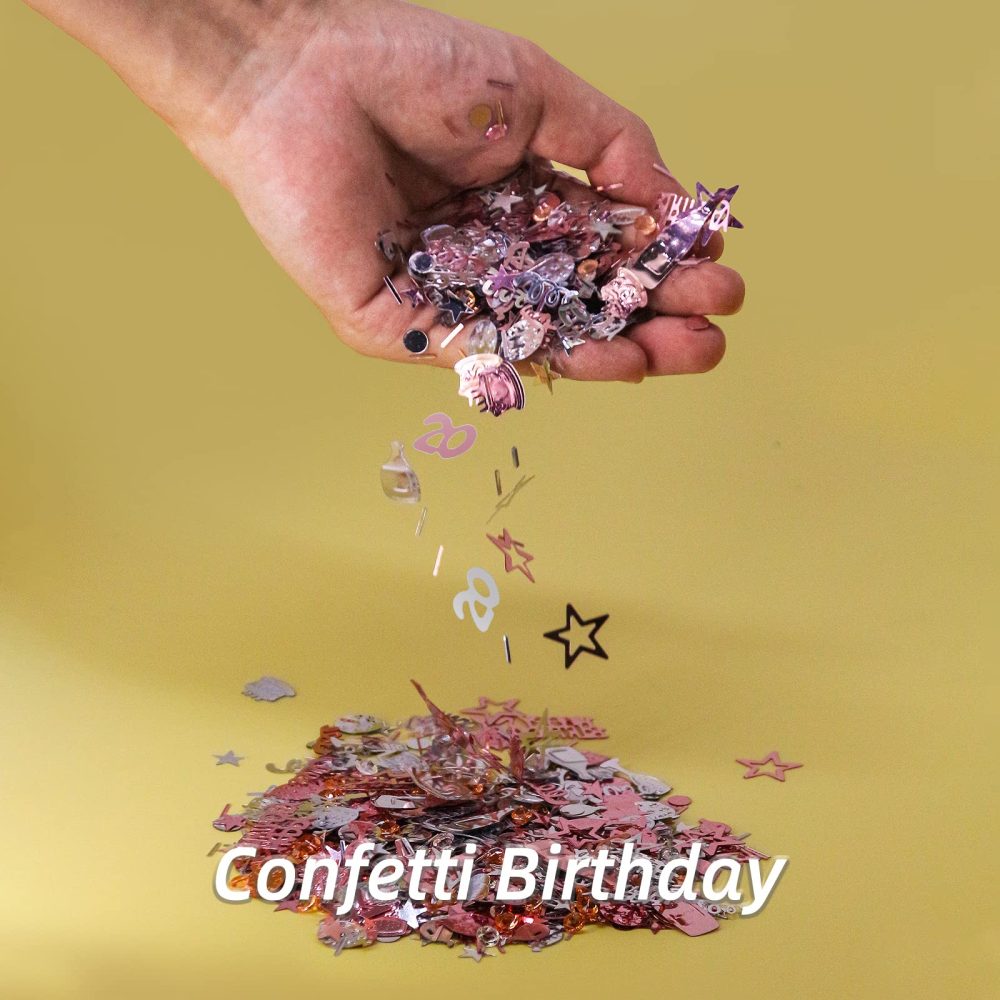 Giftota 80th Birthday Confetti (Rose Gold) 30g, 80th Anniversary Confetti, 80th Number Confetti, 80th Birthday Anniversary Confetti Decoration Wedding Party Table Decorations - Image 4