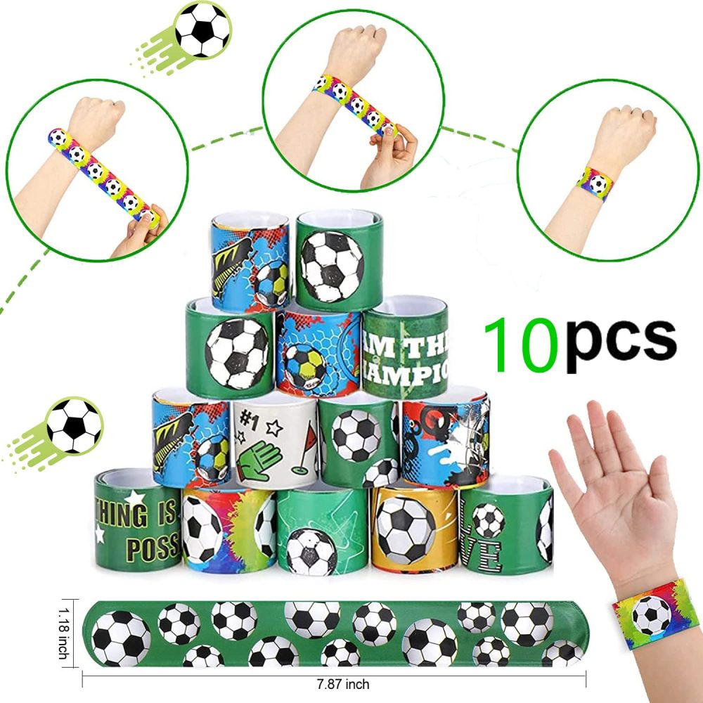 CYCFMYYLY 50 Pcs Football Party Bags, Football Party Bags Fillers, have Football Key Chains, Wristbands, Whistles, Stickers, Football Party Favors Supplies for Kids Gifts and Football Party - Image 6