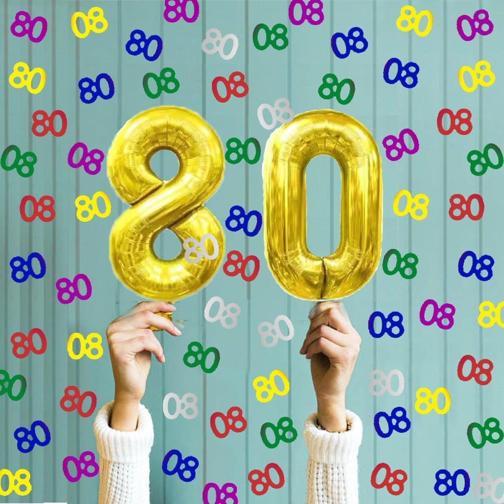 30g Rose Gold 80th Birthday Confetti Foil Metallic Glitz Table Scatter Sprinkles Age Bday Party Decorations - Image 2