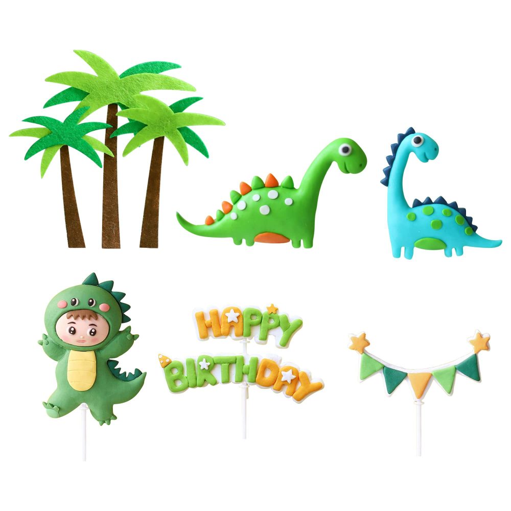 Gyufise 9Pack Dinosaur Cake Decorations Dinosaur Babyshower Happy Birthday Cupcake Topper Dinosaur Cake Toppers for Kids Birthday Baby Shower Party Supplies - Image 5