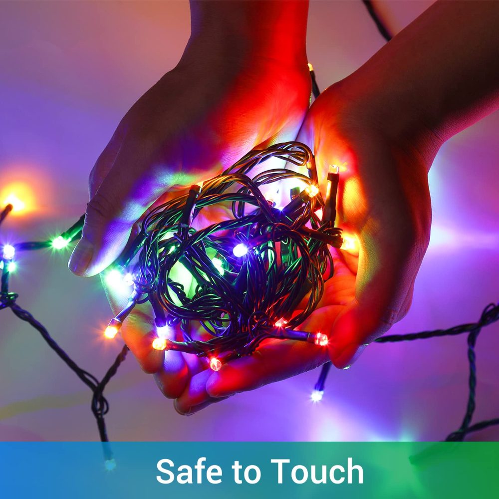 GlobaLink Outdoor Christmas Lights, 20m 200LEDs Color Changing String Lights, Waterproof Mains Powered LED String Lights with 11 Modes & Remote, Timed Fairy Lights for Xmas Tree, Outside, Garden Decor - Image 4