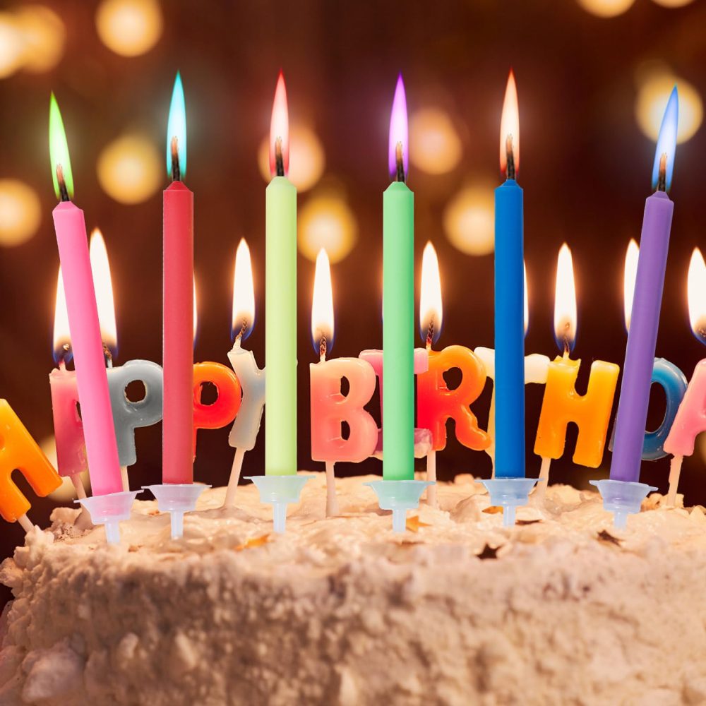 24pcs Colored Flame Candles, 2.28 Inch Long Colorful Birthday Candles with Bases Birthday Cake Candles for Birthday Cake Decorations - Image 4