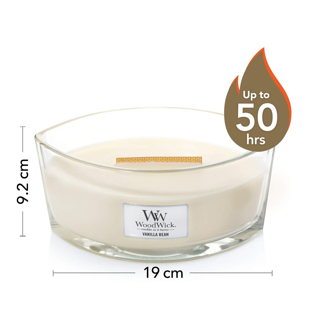 WoodWick Scented Candle with Crackling Wick | Vanilla Bean Ellipse Candle | Long Burning Candles: Up to 50 Hours Burn Time | Perfect Gifts for Women - Image 8