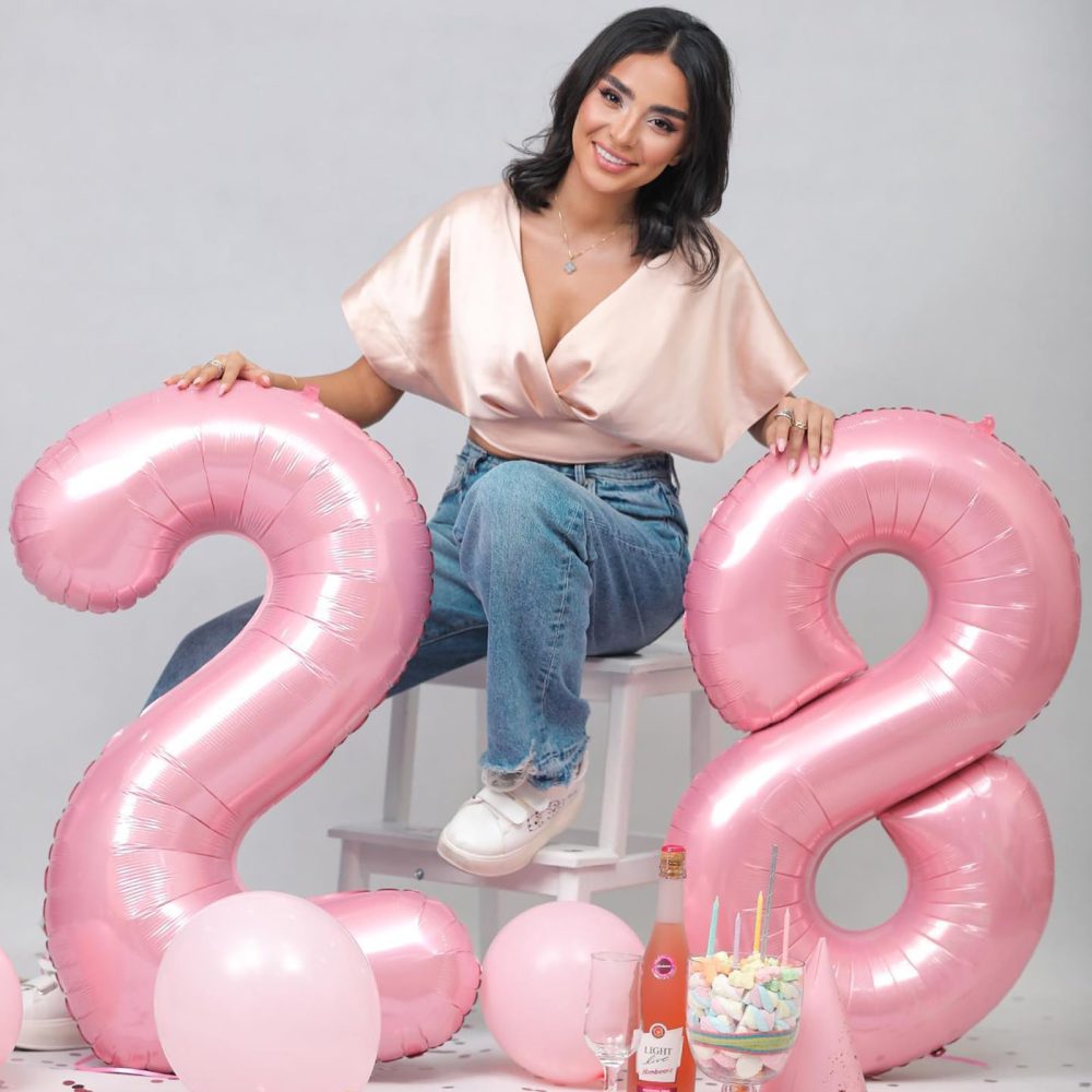 Pink Number 50 Balloon,40Inch Large Light Pink Foil 50th Birthday Balloons,Pastel Pink Number 50 Helium Balloons for Women Men 50th Birthday Anniversary Party Supplies Decorations - Image 3