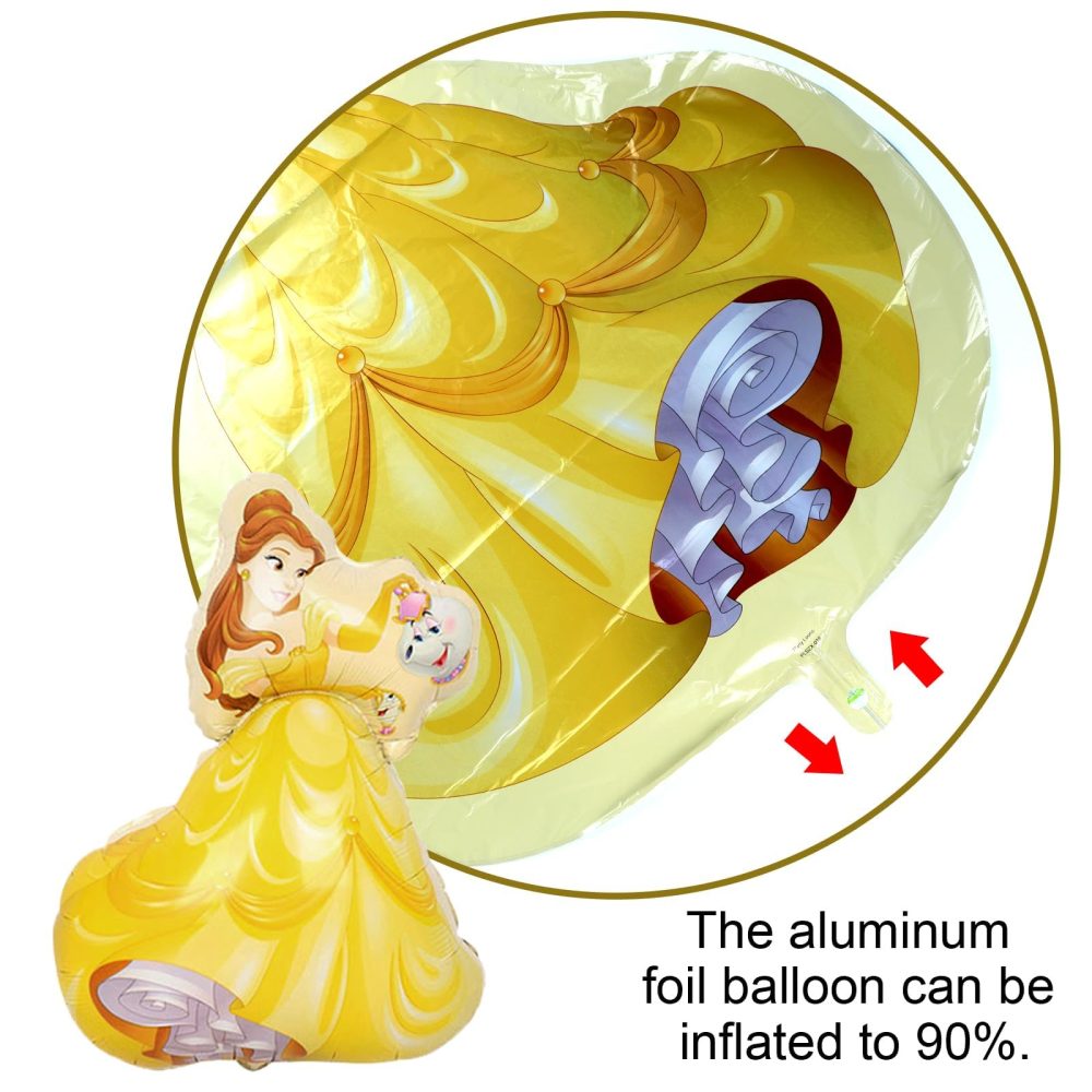 YAXMME 100Pcs Princess Birthday Tableware,Princess Birthday Decorations, Birthday Decorations for Girl,Party Supplies,Party Tableware Set Including Plates Cups Tablecloth Banners for 10 Guests - Image 3
