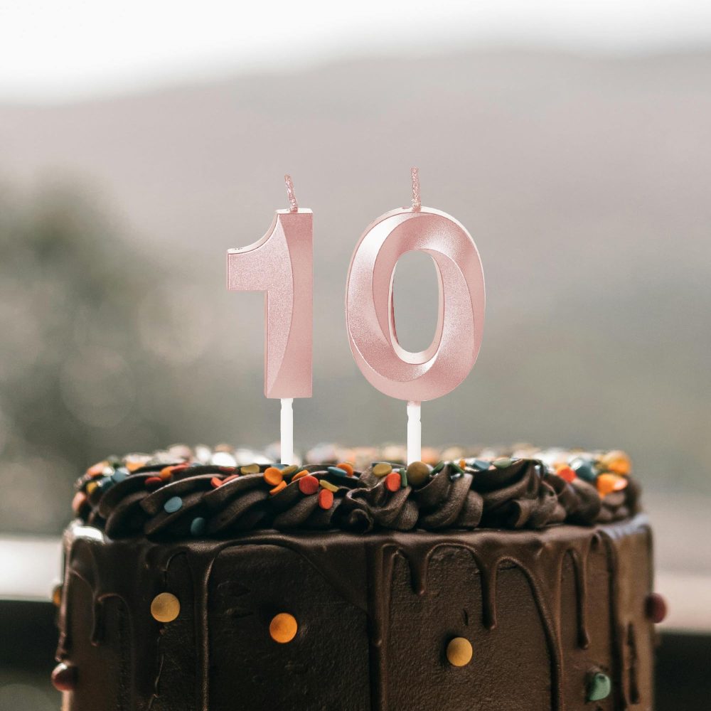 Rose Gold 21st Birthday Candles Number 21 Candles for Birthday Cake, 21 Birthday Candles 21st Candles for Cake, 21st Birthday Cake Candles Cake Toppers for 21 Year Old Girls Her Rose Gold - Image 4