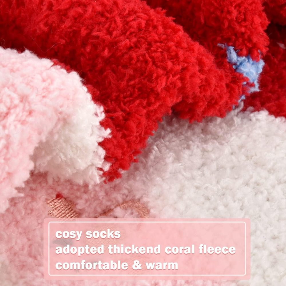 colornival Fluffy Socks Christmas Socks Womens Cosy Slipper Socks Warm Fuzzy Bed Socks Comfy Thermal Winter Socks Sleep Socks Cozy Fleece Socks for Ladies Girls Boys - Image 5