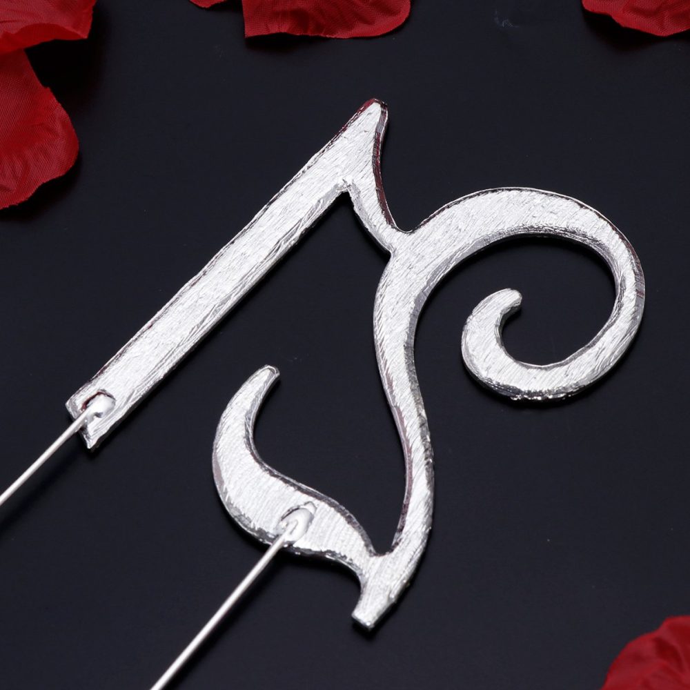 TOYMYTOY 21 Cake Topper for 21th Birthday Party or Anniversary Crystal Rhinestones Decorative Cake Topper for Party Supplies (Silver) - Image 6