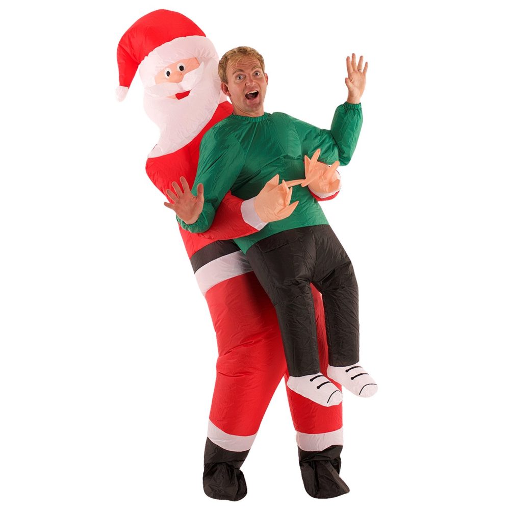 Morph Inflatable Santa Costume Adult, Blow Up Santa Costume, Santa Outfit for Men, Inflatable Christmas Costume Adult One Size