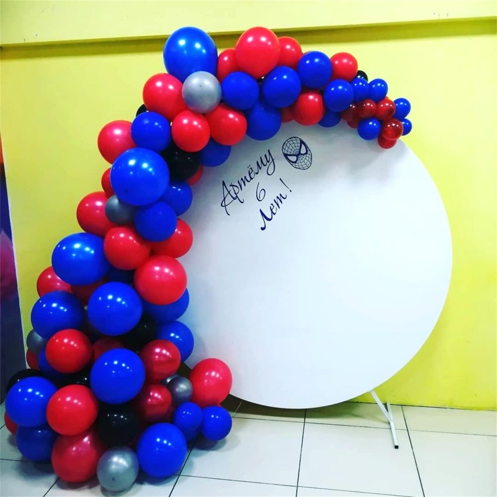 Red Blue Black Balloon Arch Garland Kit, 101 Pcs Matte Red Black and Royal Blue Latex Balloon Garland Kit for Super Spider Hero Party Boys Kids Birthday Baby Shower Graduation Party Decorations - Image 2