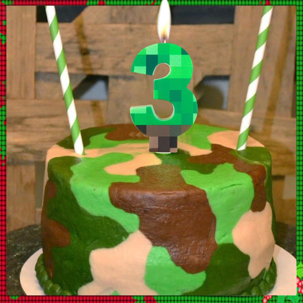 Yiran TNT Numbe 6th Birthday Numbe Candles,Pixel Green Number 6 Candles,Cartoon Gaming Birthday Candle for Boys Girls TNT Theme Party Supplies Decorations - Image 5