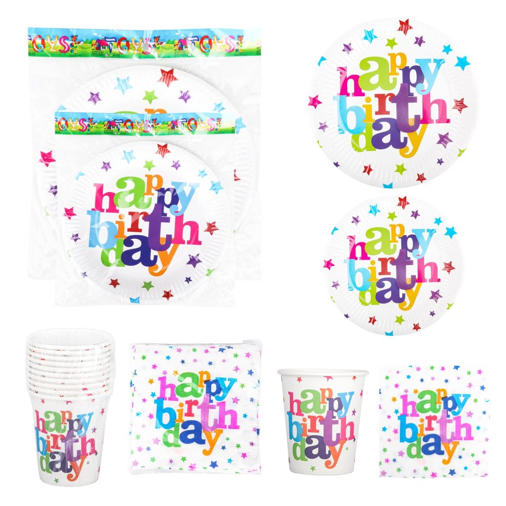 Fowecelt Birthday Party Plates Cups Napkins 130 pcs Rainbow Party Tableware Paper Plates Cups and Napkins Set for Kids Party Rainbow Birthday Party Supplies Decorations for 30 Guests - Image 2