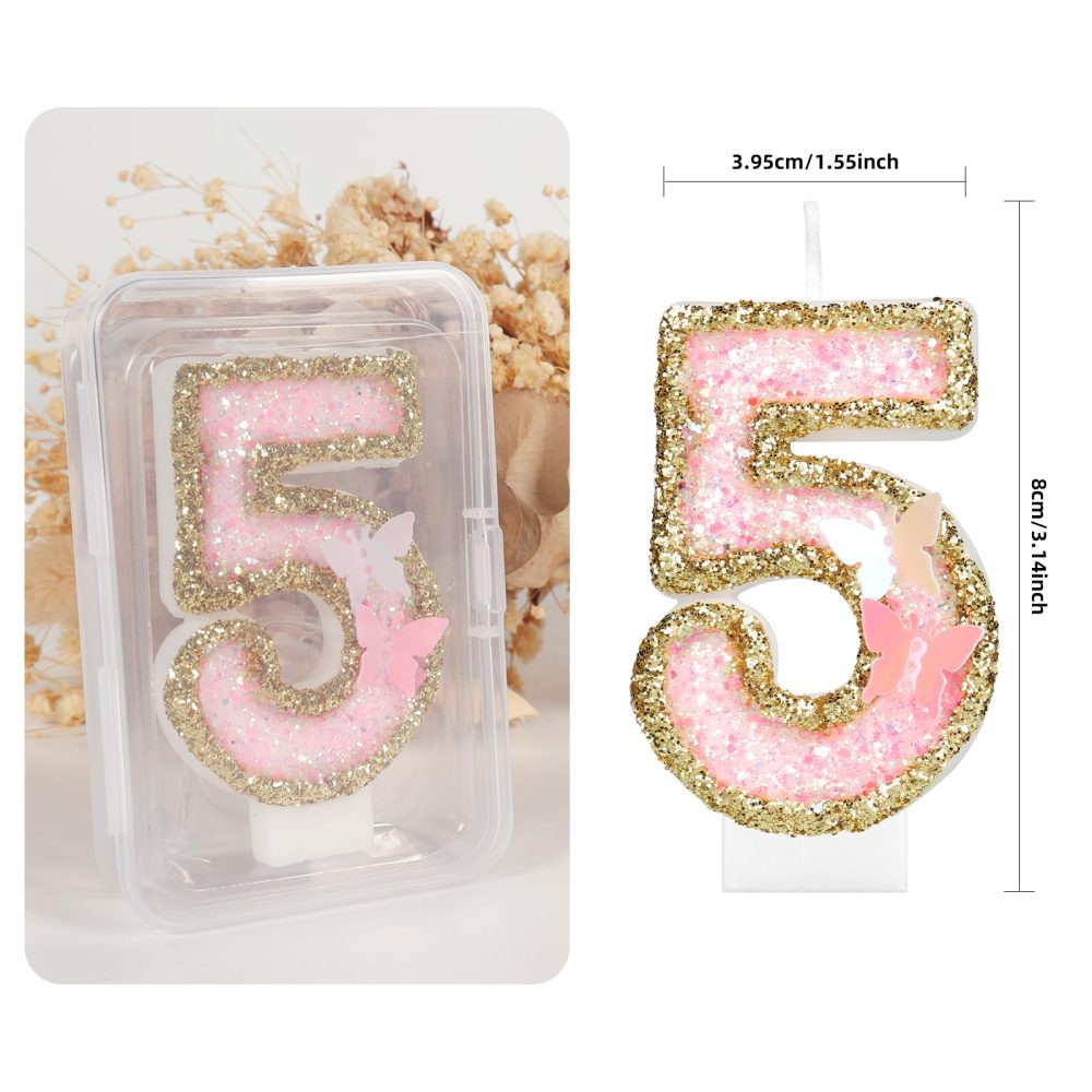 Butterfly 21st Birthday Number 21 Candles, Pink Gold Candles Cake Cupcake Topper for Cake, Girls 21st Birthday Cake Decorations, Butterfly 21st Birthday Candle Cake Topper for Butterfly Theme Party - Image 6