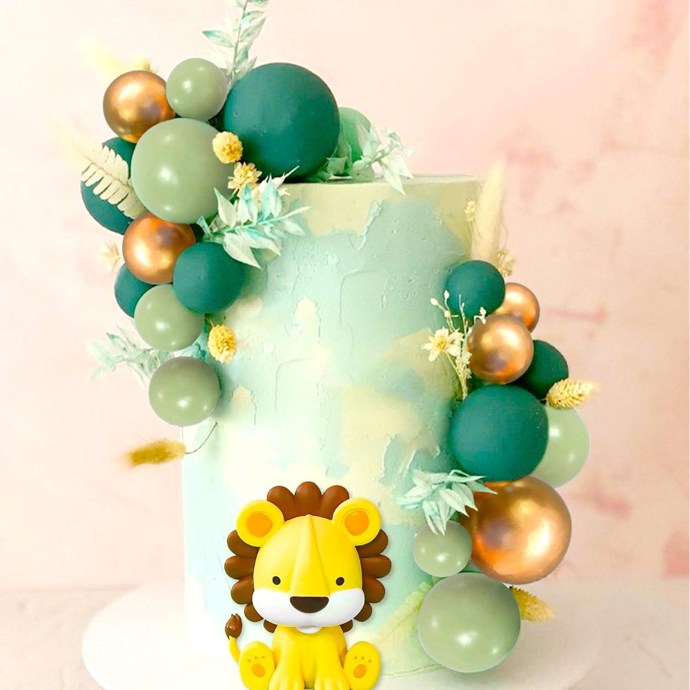 JeVenis Lion Cake Topper Lion Birthday Decorations Safari Animal Cake Toppers Safari Cake Topper Wild One Cake Topper Jungle Baby Shower Cake Topper Safari Baby Shower Cake Decorations - Image 6