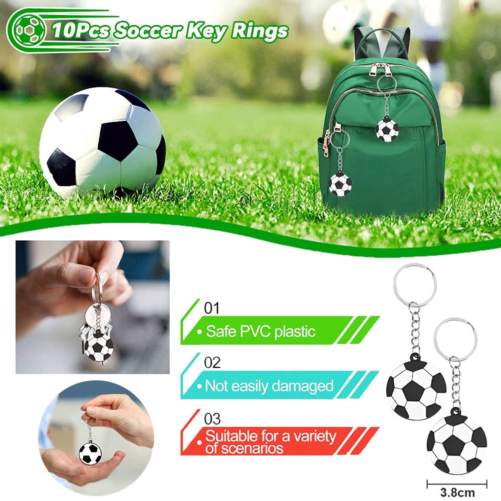 CYCFMYYLY 50 Pcs Football Party Bags, Football Party Bags Fillers, have Football Key Chains, Wristbands, Whistles, Stickers, Football Party Favors Supplies for Kids Gifts and Football Party - Image 5